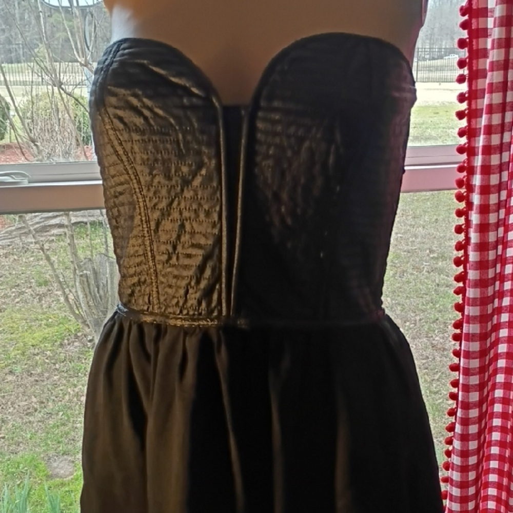 Coveted Clothing Strapless Black Dress